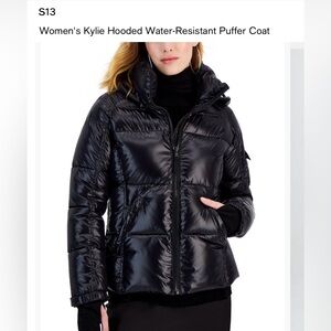 S13 Women's Black Kylie Hooded Puffer Jacket